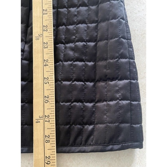 Avenue Womens Size 22/24 Black Double Breasted Quilted Button Long Sleeve Jacket - Picture 8 of 8